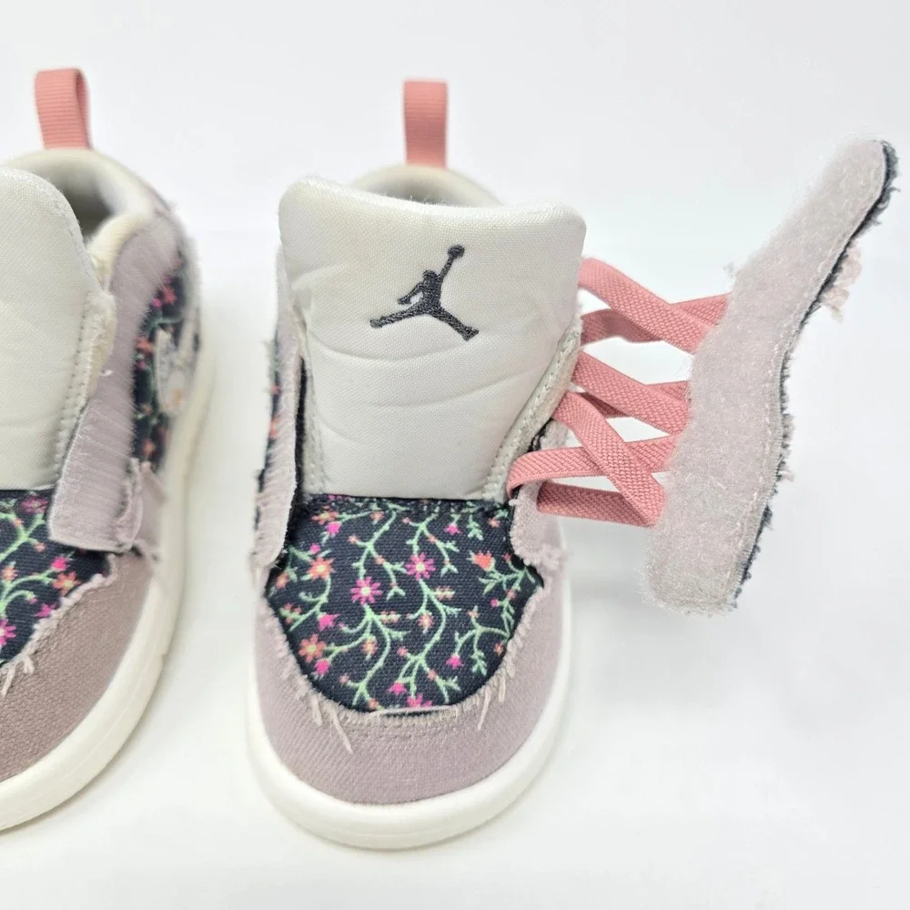 Nike Air Jordan 1 Retro Low ALT SE Floral Pink Velcro FJ3450-001 Toddler 7C - Picture 13 of 16